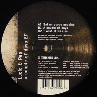 Lucio & Pep - A Couple Of Days EP